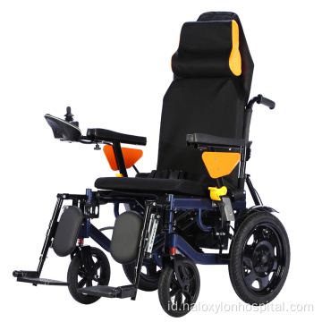 Peralatan rehabilitasi motor berbaring kursi roda listrik